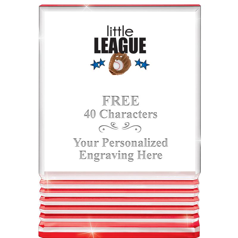 3.5"x5"RED ROCKWELL ACRYLIC