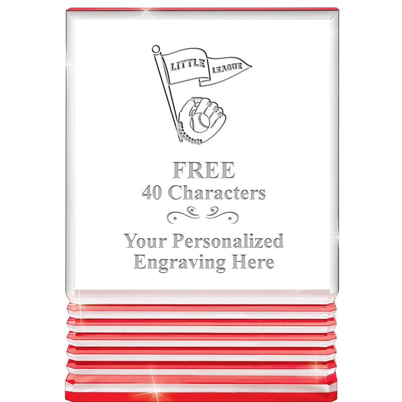 3.5"x5"RED ROCKWELL ACRYLIC