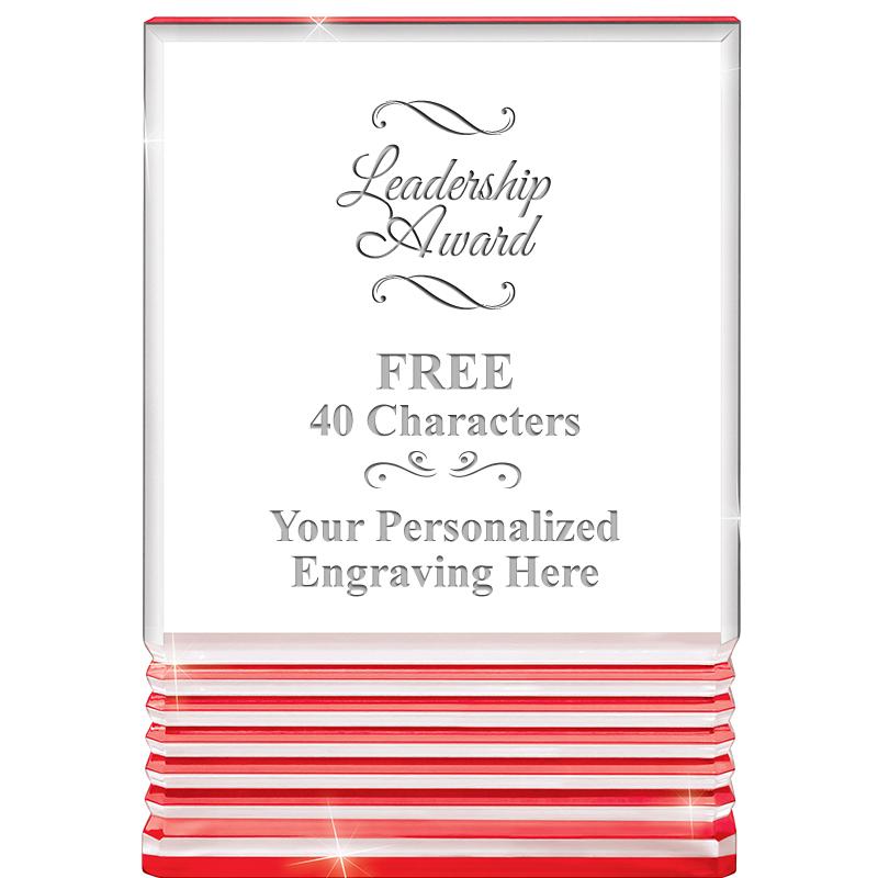 3.5"x5"RED ROCKWELL ACRYLIC