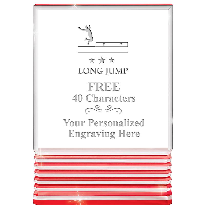 3.5"x5"RED ROCKWELL ACRYLIC