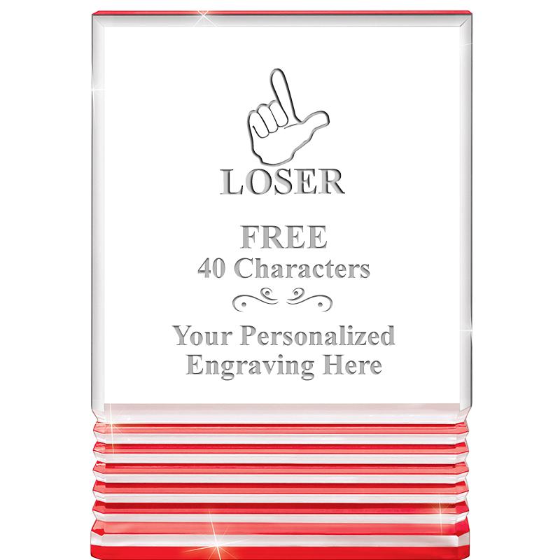 3.5"x5"RED ROCKWELL ACRYLIC