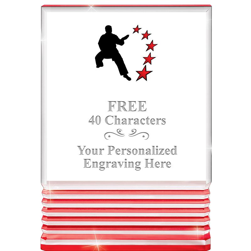 3.5"x5"RED ROCKWELL ACRYLIC