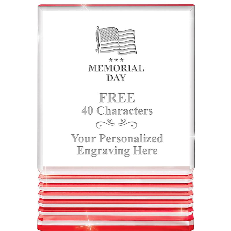 3.5"x5"RED ROCKWELL ACRYLIC