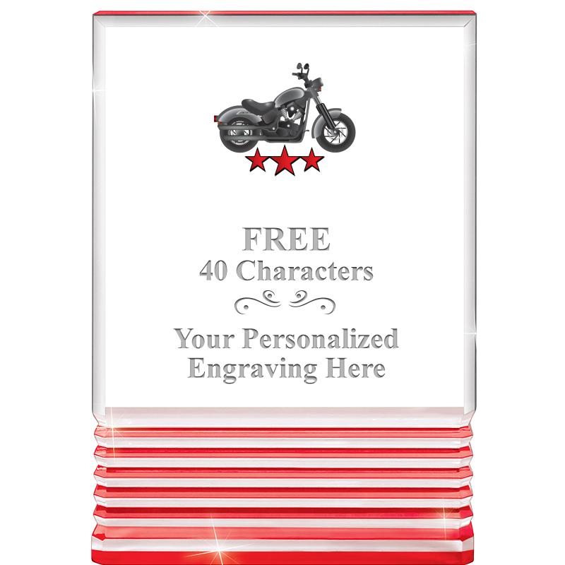 3.5"x5"RED ROCKWELL ACRYLIC