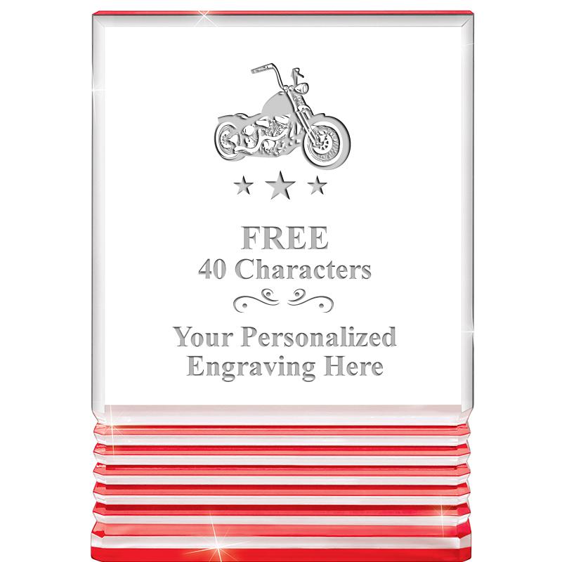 3.5"x5"RED ROCKWELL ACRYLIC