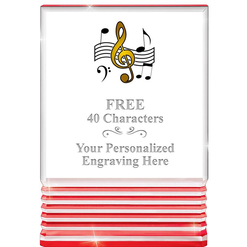 3.5"x5"RED ROCKWELL ACRYLIC