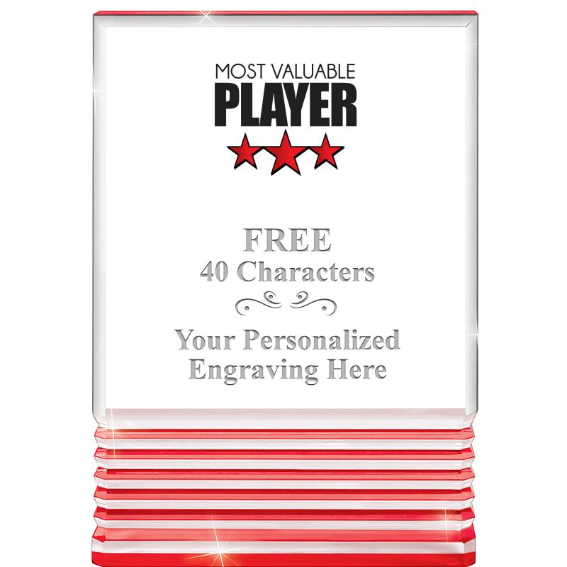 3.5"x5"RED ROCKWELL ACRYLIC