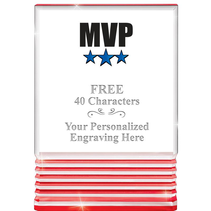 3.5"x5"RED ROCKWELL ACRYLIC