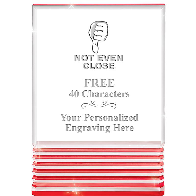 3.5"x5"RED ROCKWELL ACRYLIC