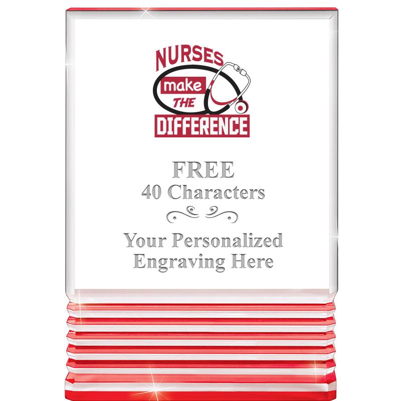 3.5"x5"RED ROCKWELL ACRYLIC