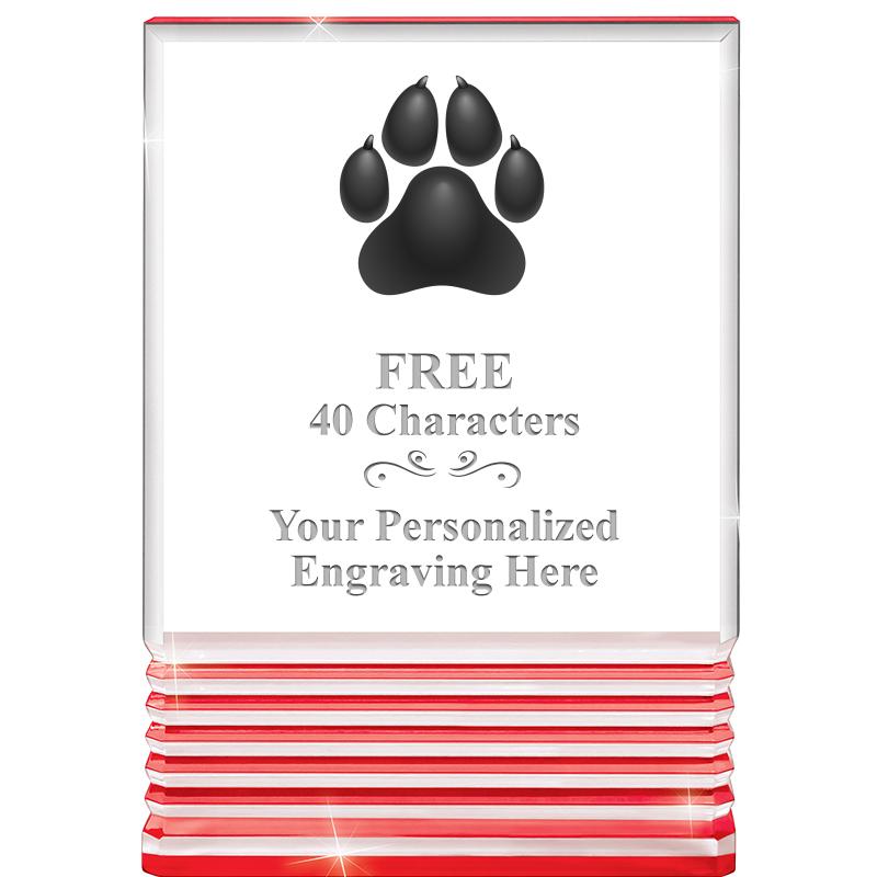 3.5"x5"RED ROCKWELL ACRYLIC