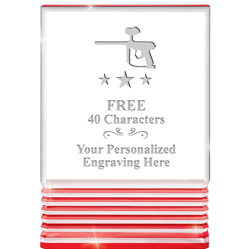 3.5"x5"RED ROCKWELL ACRYLIC