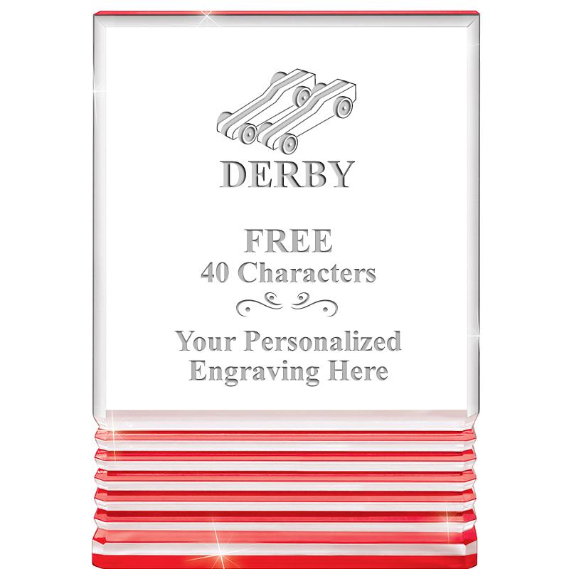 3.5"x5"RED ROCKWELL ACRYLIC