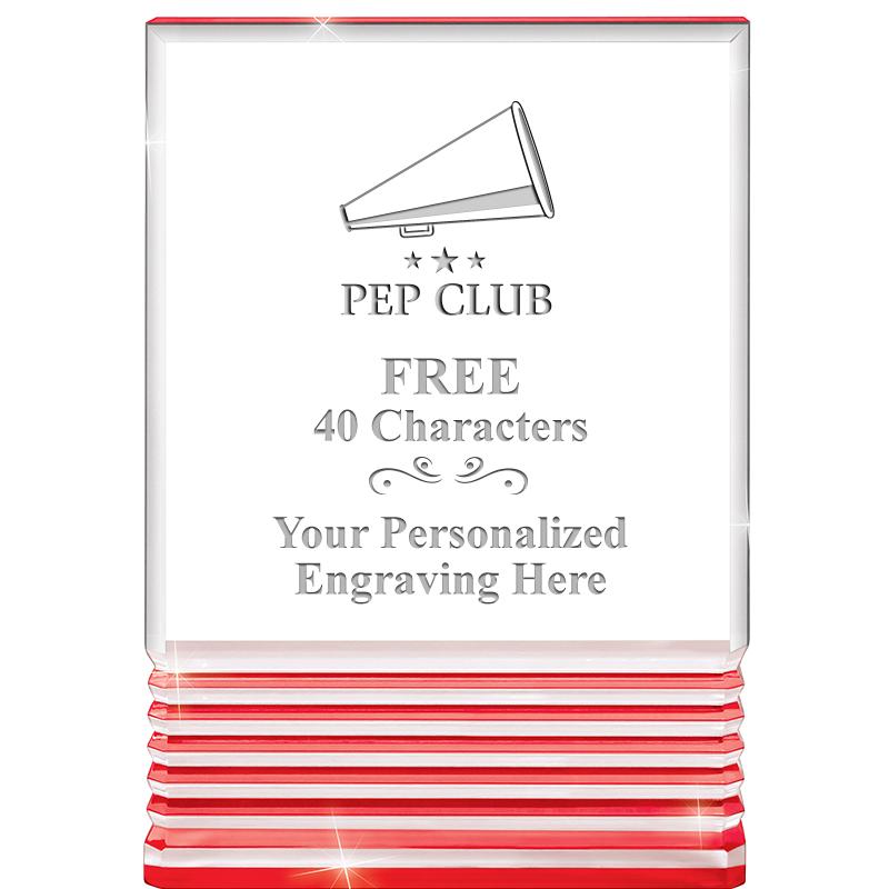 3.5"x5"RED ROCKWELL ACRYLIC