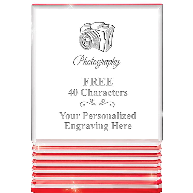 3.5"x5"RED ROCKWELL ACRYLIC