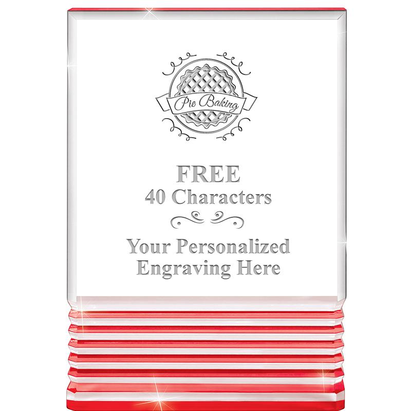 3.5"x5"RED ROCKWELL ACRYLIC