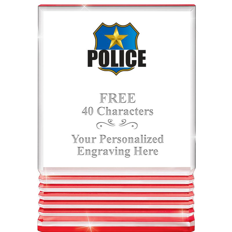 3.5"x5"RED ROCKWELL ACRYLIC