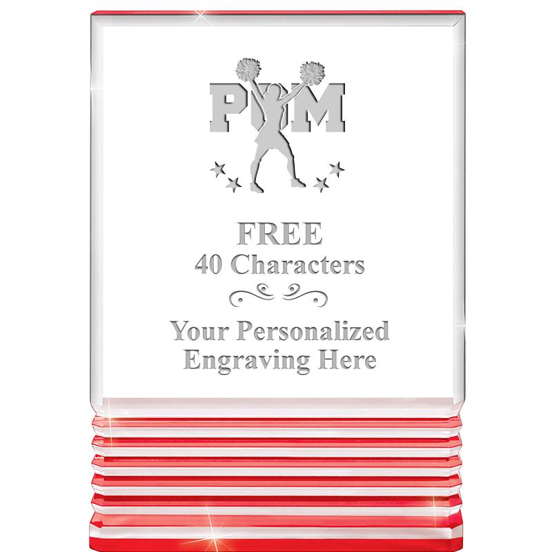 3.5"x5"RED ROCKWELL ACRYLIC