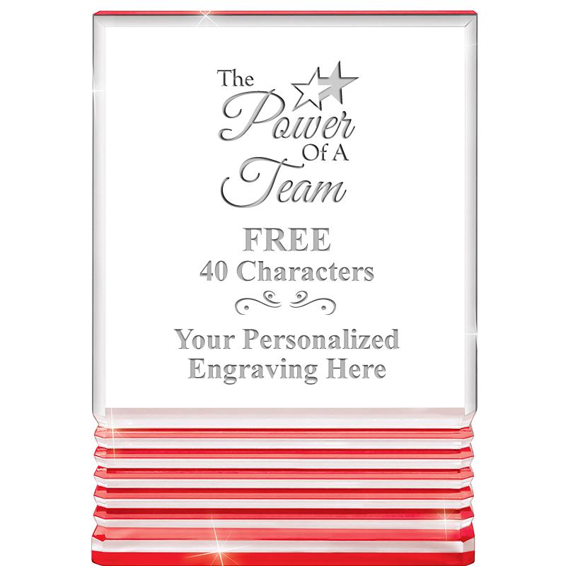 3.5"x5"RED ROCKWELL ACRYLIC