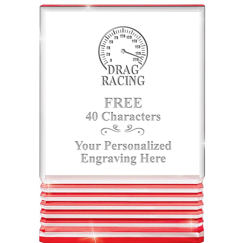 3.5"x5"RED ROCKWELL ACRYLIC