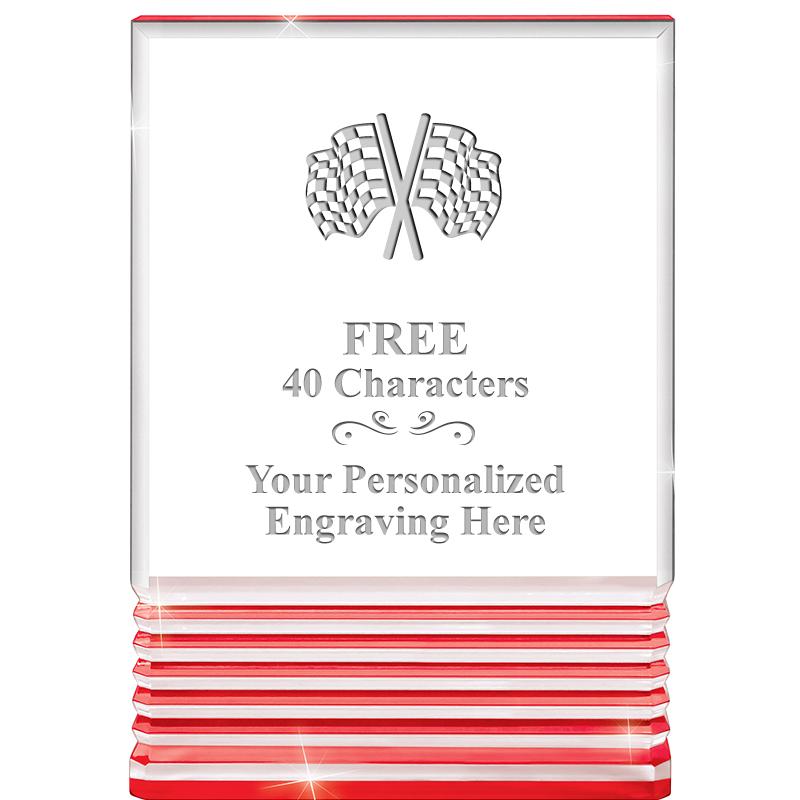 3.5"x5"RED ROCKWELL ACRYLIC