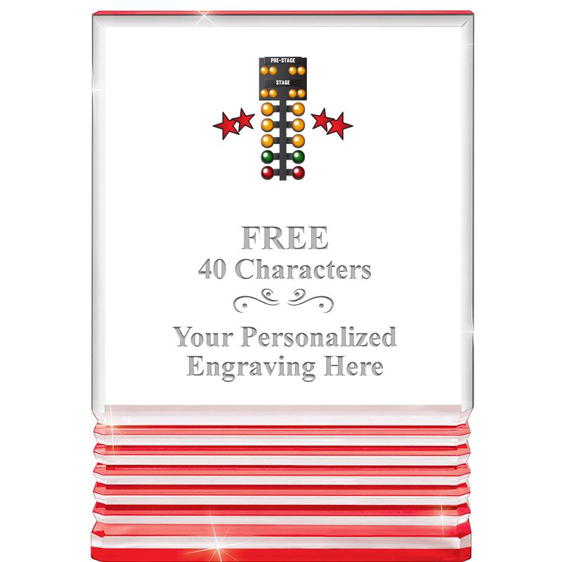 3.5"x5"RED ROCKWELL ACRYLIC