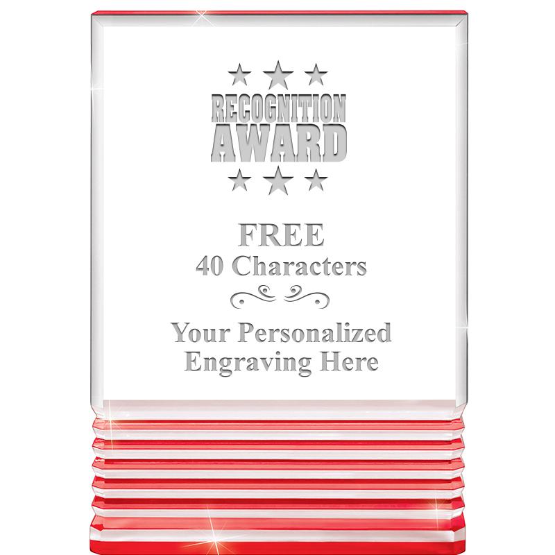 3.5"x5"RED ROCKWELL ACRYLIC