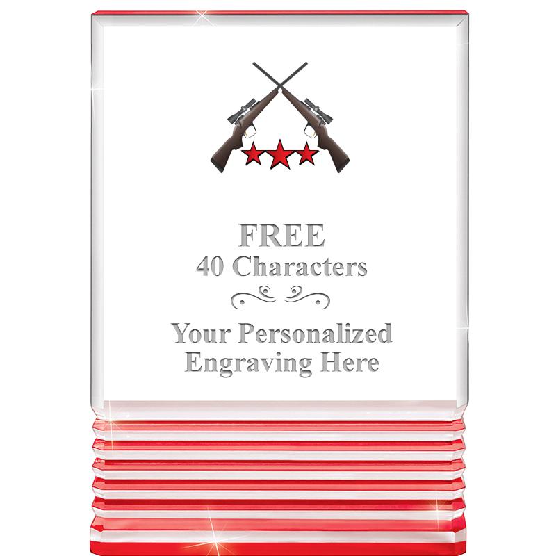 3.5"x5"RED ROCKWELL ACRYLIC