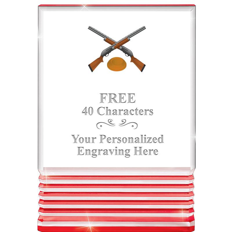 3.5"x5"RED ROCKWELL ACRYLIC