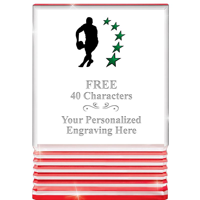 3.5"x5"RED ROCKWELL ACRYLIC