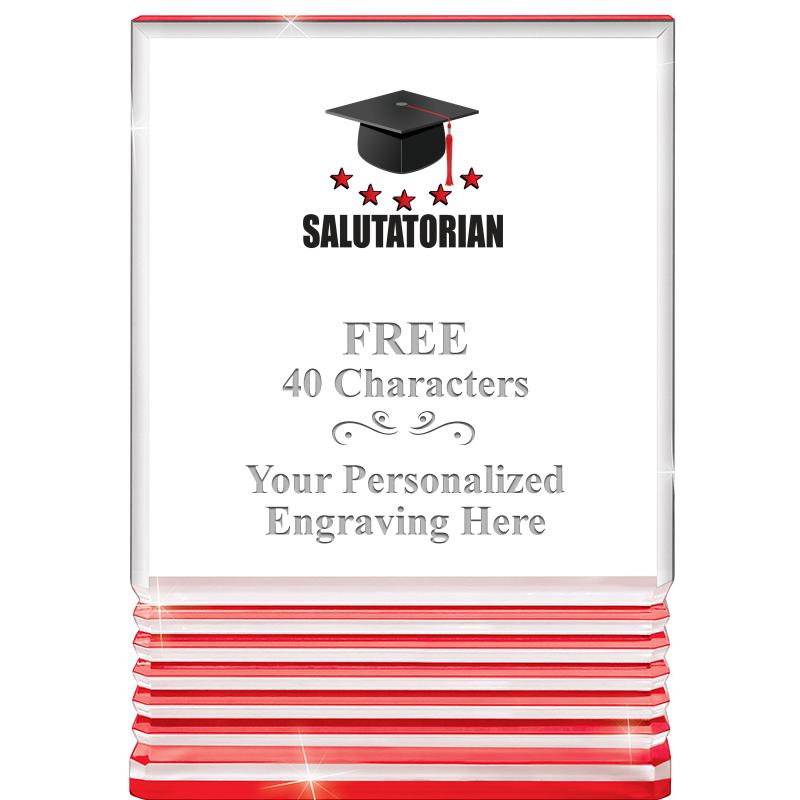 3.5"x5"RED ROCKWELL ACRYLIC