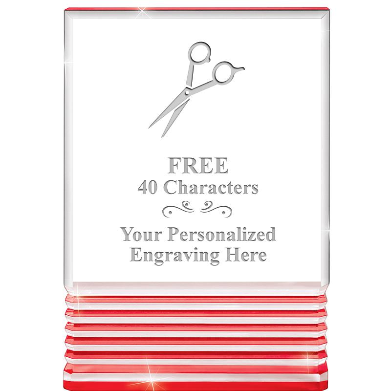 3.5"x5"RED ROCKWELL ACRYLIC