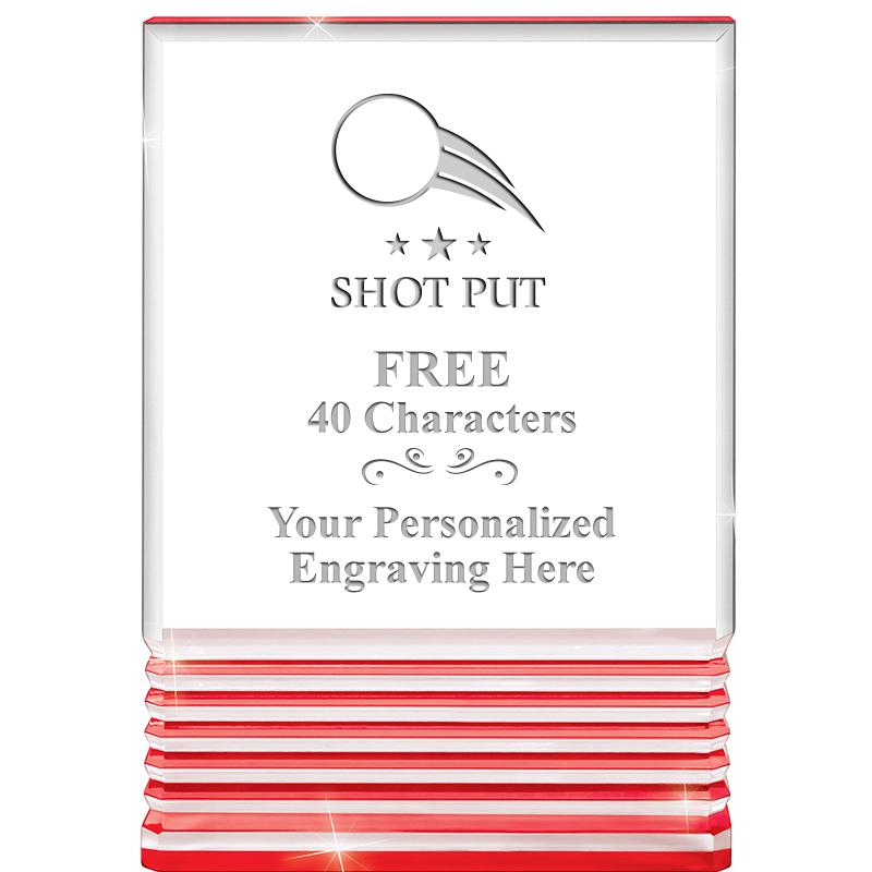 3.5"x5"RED ROCKWELL ACRYLIC