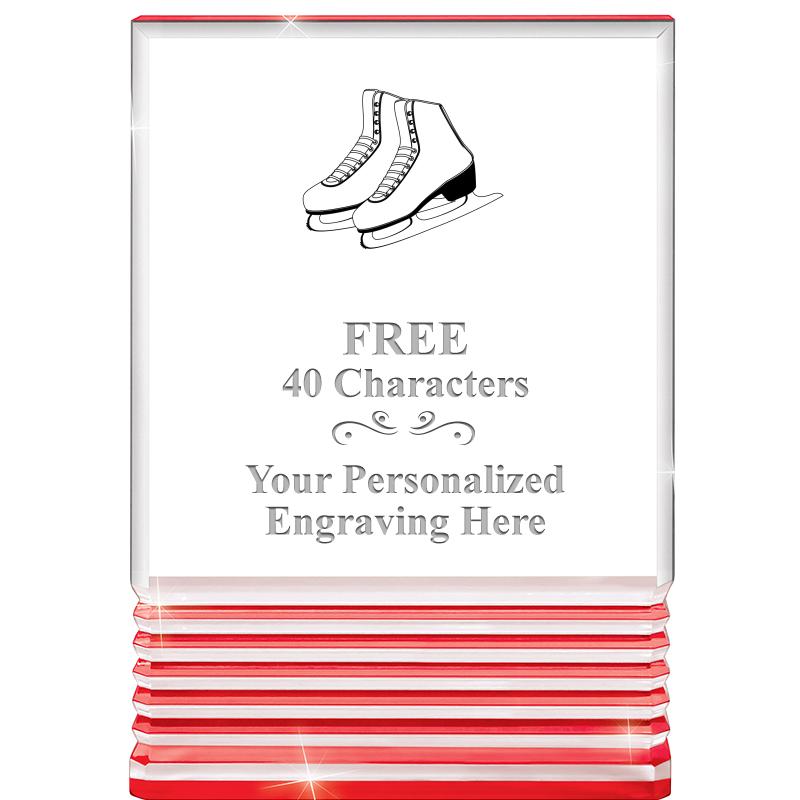 3.5"x5"RED ROCKWELL ACRYLIC