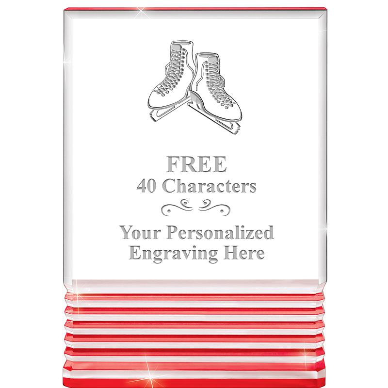 3.5"x5"RED ROCKWELL ACRYLIC