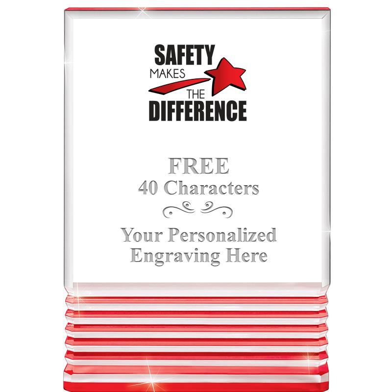 3.5"x5"RED ROCKWELL ACRYLIC