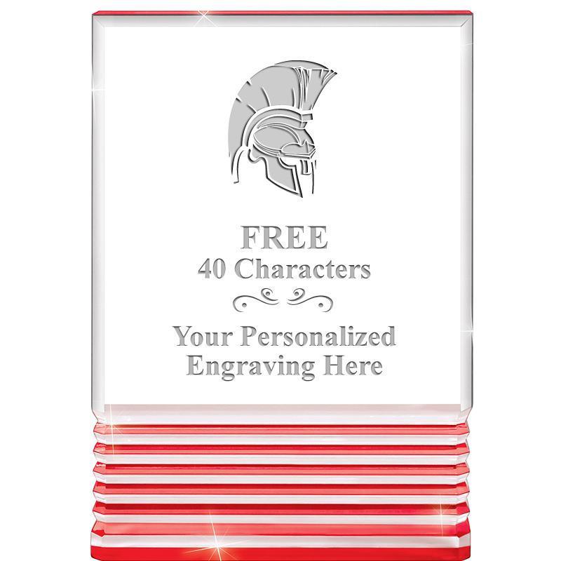 3.5"x5"RED ROCKWELL ACRYLIC