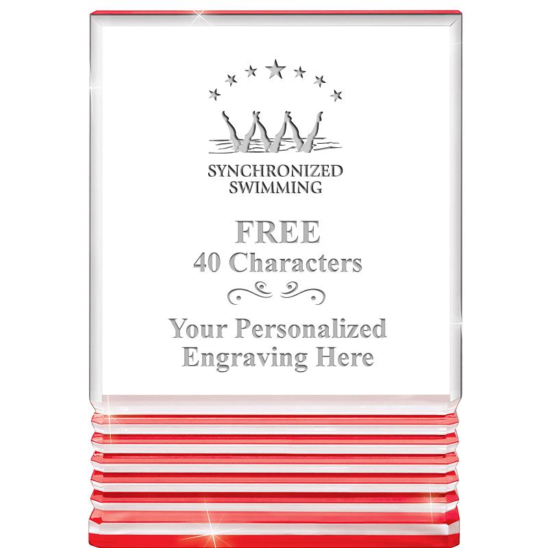 3.5"x5"RED ROCKWELL ACRYLIC