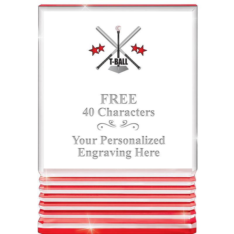 3.5"x5"RED ROCKWELL ACRYLIC