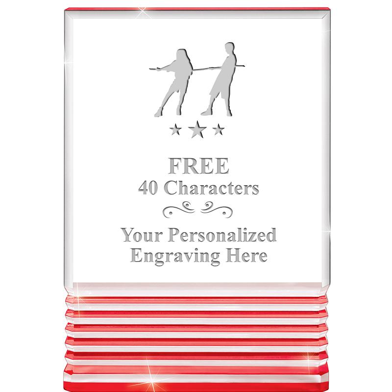 3.5"x5"RED ROCKWELL ACRYLIC