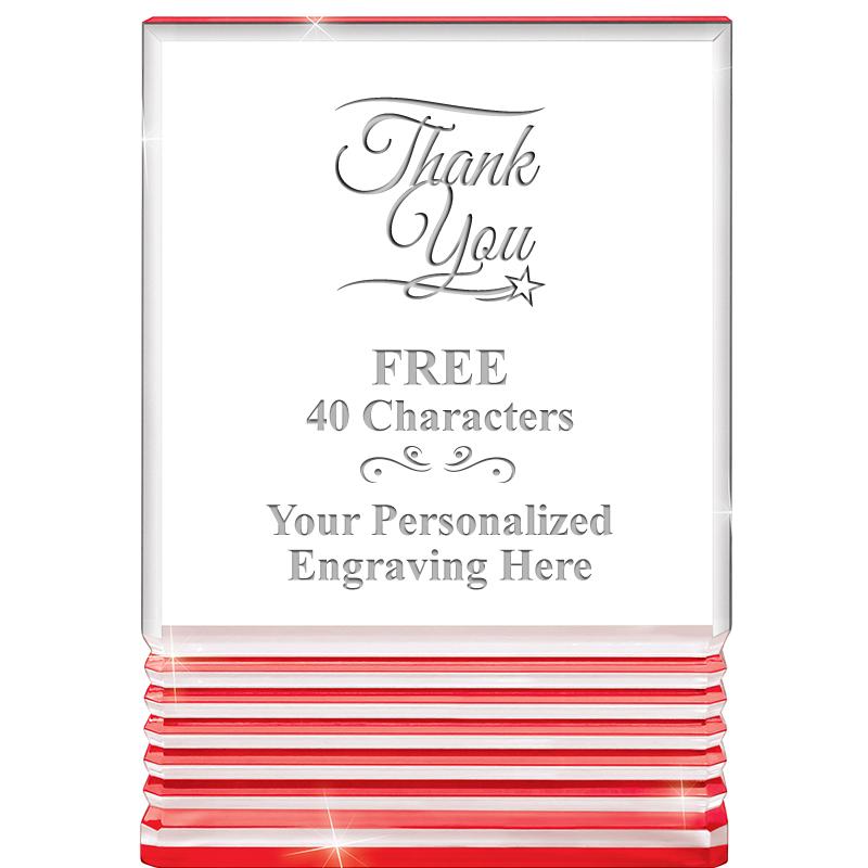 3.5"x5"RED ROCKWELL ACRYLIC