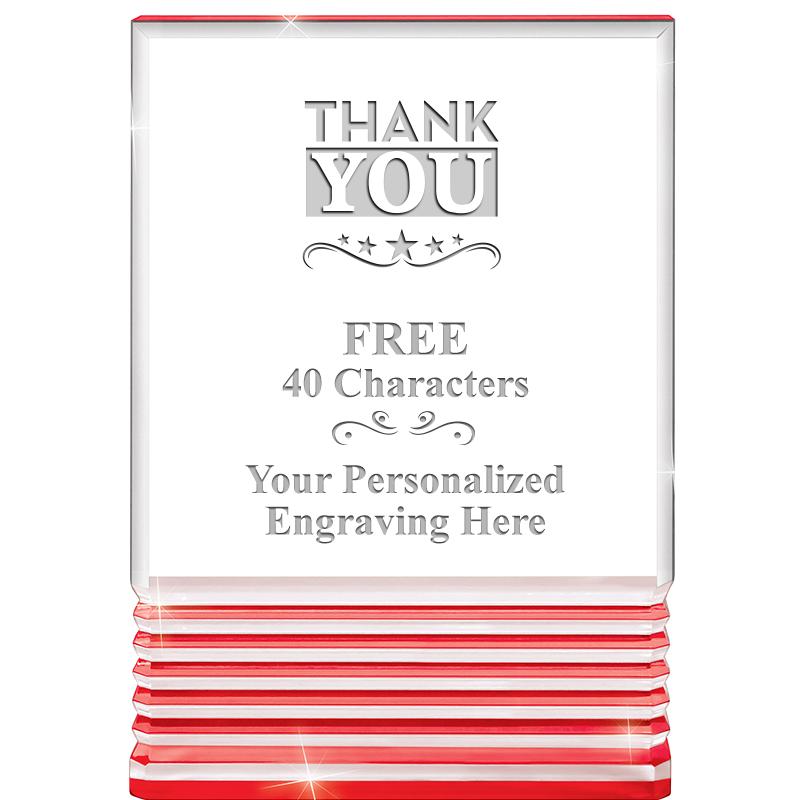 3.5"x5"RED ROCKWELL ACRYLIC