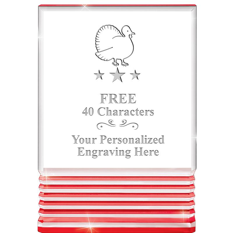 3.5"x5"RED ROCKWELL ACRYLIC