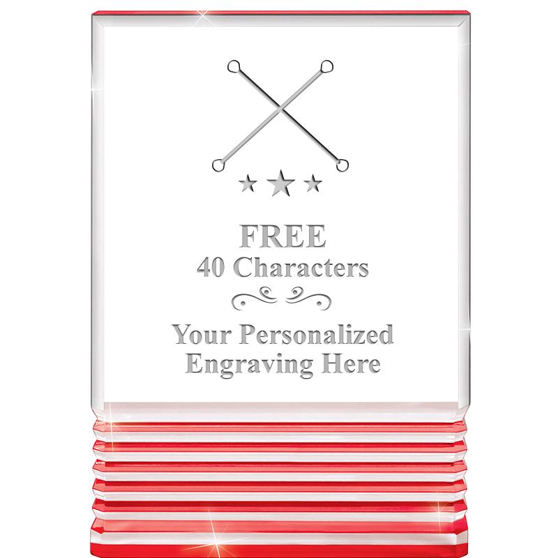 3.5"x5"RED ROCKWELL ACRYLIC