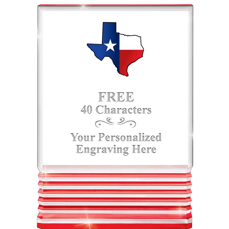 3.5"x5"RED ROCKWELL ACRYLIC