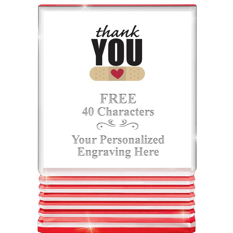 3.5"x5"RED ROCKWELL ACRYLIC