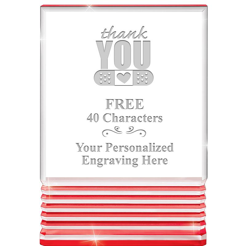 3.5"x5"RED ROCKWELL ACRYLIC