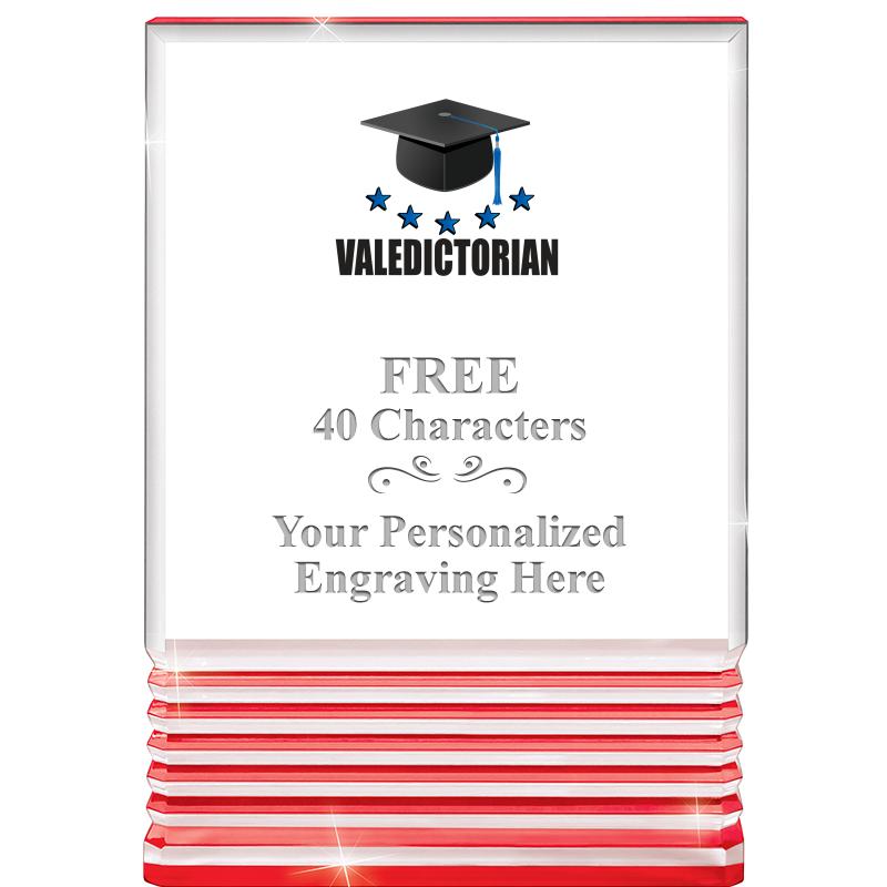 3.5"x5"RED ROCKWELL ACRYLIC