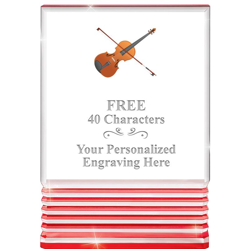 3.5"x5"RED ROCKWELL ACRYLIC