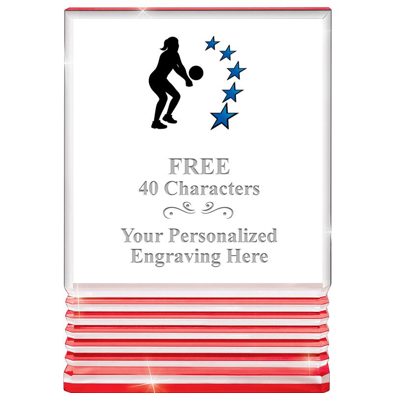 3.5"x5"RED ROCKWELL ACRYLIC